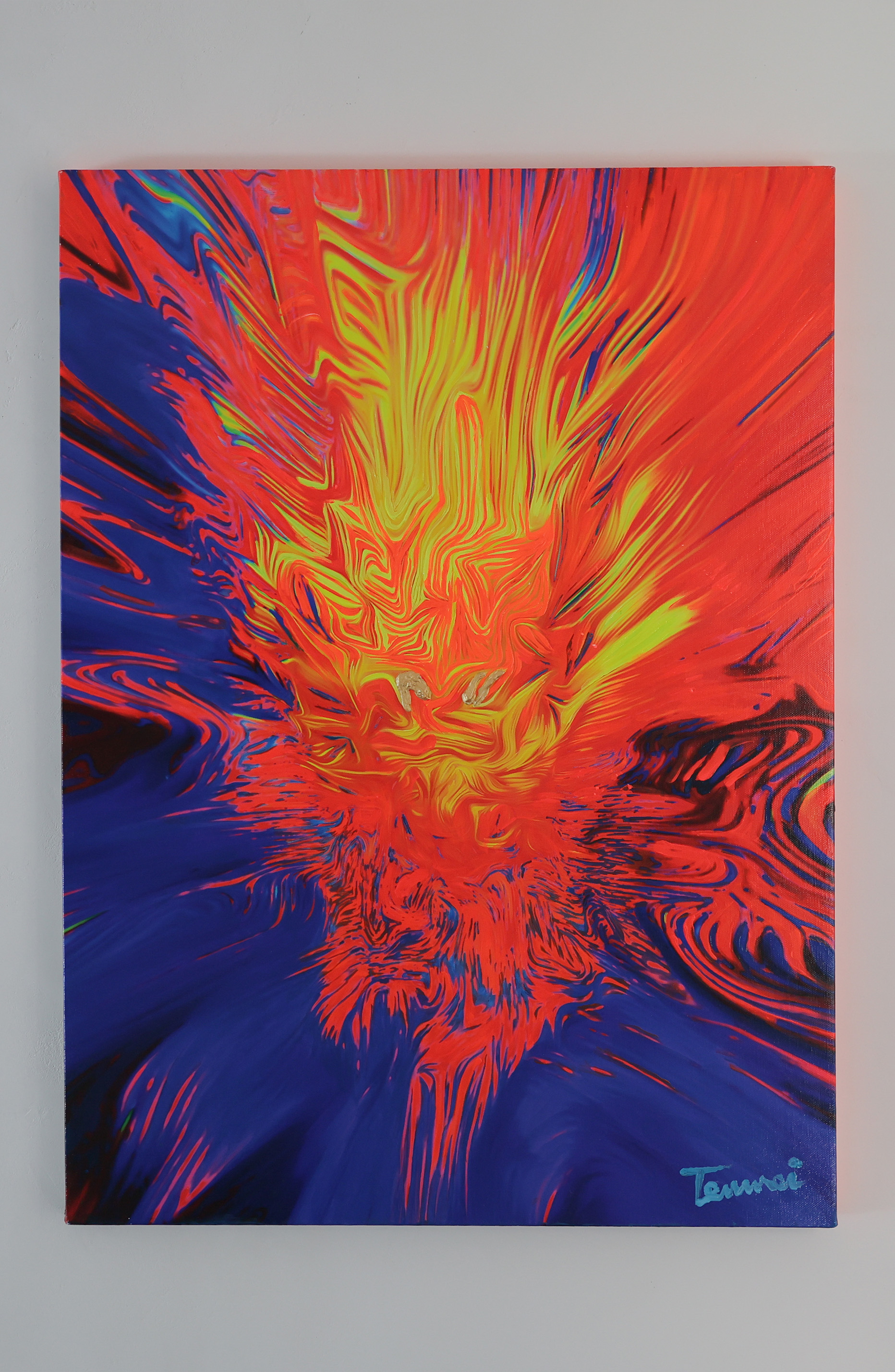 Tenmei Kano, face, new work in red